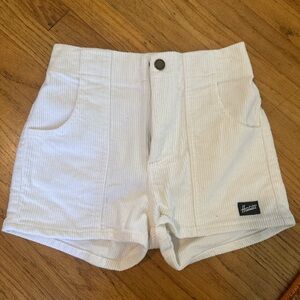 Stylish White Corduroy Shorts - hammies